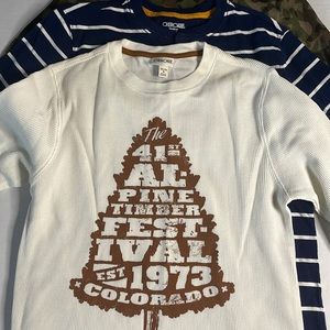 Cherokee Thermal Long Sleeve Shirts Boys Size XL 16 Lot of 3